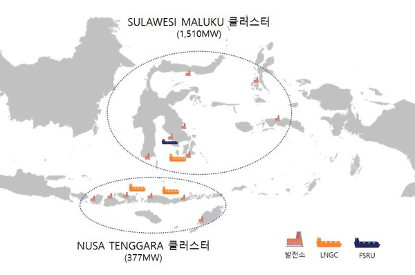 인도네시아 ‘술라웨시 말루쿠(SULAWESI MALUKU)’ 지역의 ‘액화천연가스(이하 LNG)  사업대상지 위치도 /자료제공=해양수산부