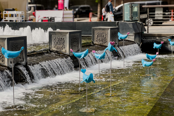 굿바이 플라스틱 서울 캠페인  분수대 조형물 /사진제공=서울시
