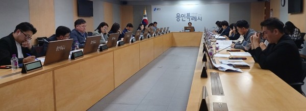 지난 18일 열린 제42회 대한민국연극제 용인 TF추진단 회의 /사진제공=용인시