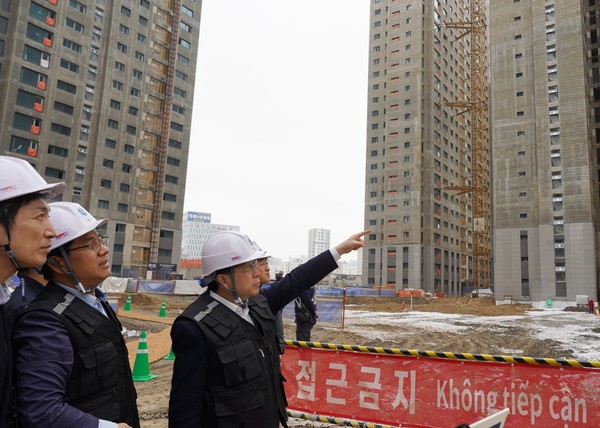 김세용 사장, 건설현장 방문 /사진제공=GH