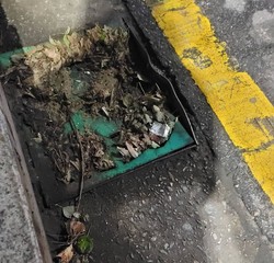 막힌 빗물받이 /사진제공=환경부