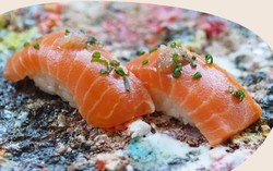 미국의 은연어(코호연어) 세포 기반으로 개발한 초밥용 배양육 /사진제공=해양수산부