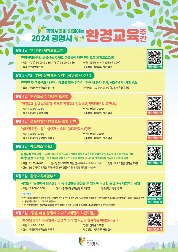 광명시, 제3회 환경교육주간행사 개최 /사진제공=광명시