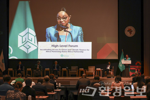 호세파 사코 아프리카 연합 농업·농촌개발·블루경제 및 지속가능 환경위원회 위원은 "기후위기에 가장 취약한 10개국 중 9개국이 아프리카에 있지만 이들 국가들이 금융지원을 받지 못하고 있는 현실은 변하지 않고 있다"고 말했다. /사진=이다빈 기자