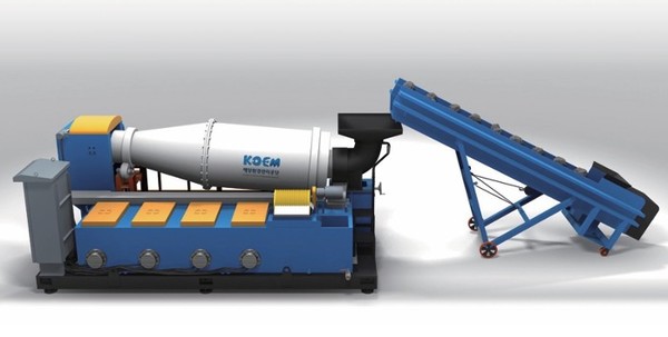 오염된 자갈에서 시간당 5톤의 기름을 회수할 수 있는 자갈 자동 세척기 /사진제공=해양환경공단 