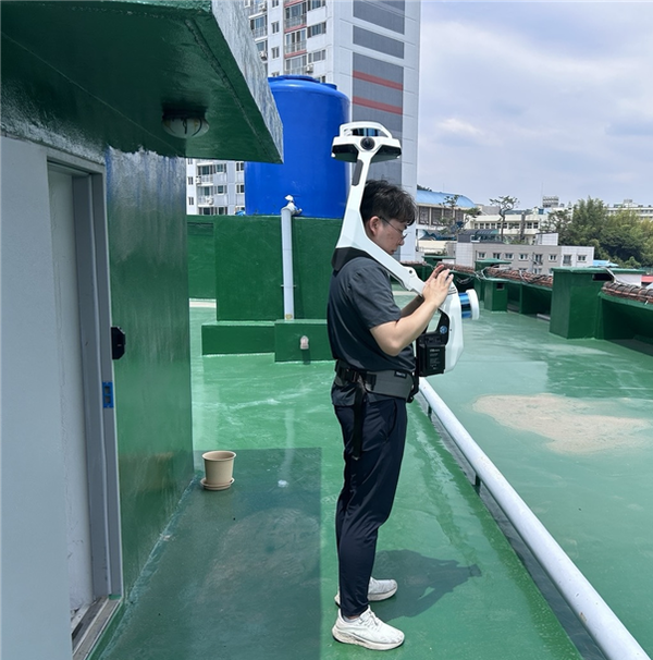 AI를 활용한 건축물 외관 안점점검 시연  /사진제공=한국건설기술연구원