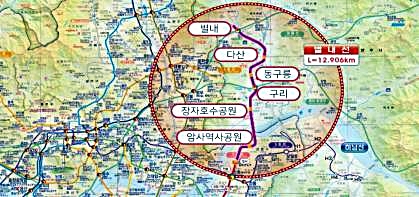 별내선 위치도 /자료제공=국토교통부