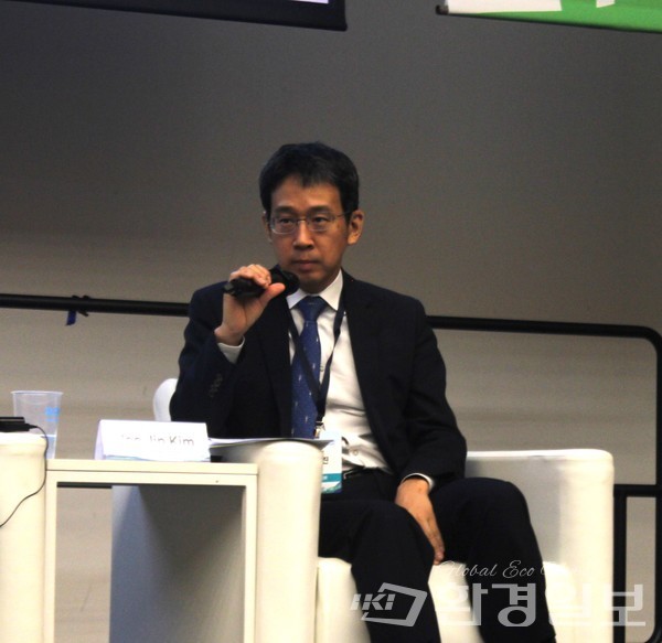 김주진 기후솔루션 대표는 “민간금융이 기후재원, 기후분야 대응으로 확대되기 위해서는 공적금융(정책금융) 역할이 중요하다”고 말했다. /사진=박선영 기자 