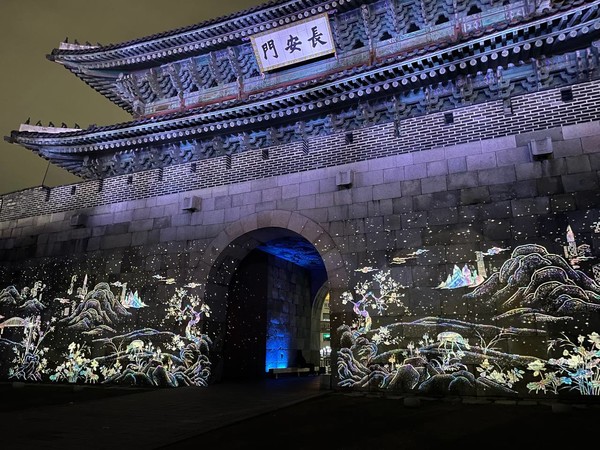 미디어아트 장안문 작품 하모니 /사진제공=수원문화재단