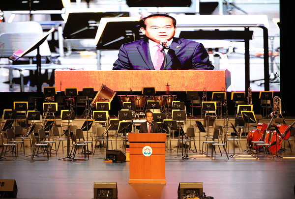 이덕수 의장, 시민의 날 기념식 축사 /사진제공=성남시의회