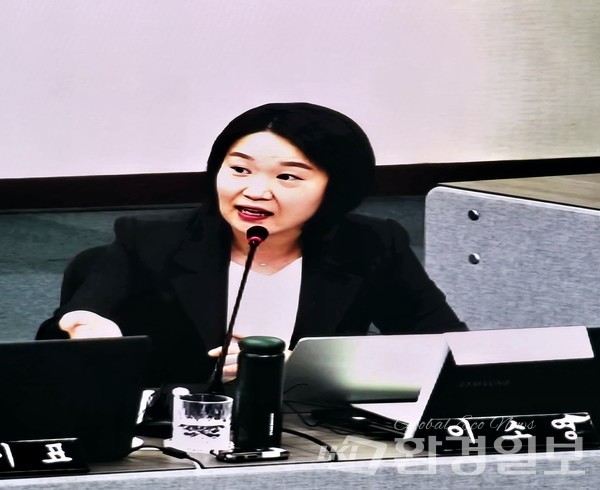 이소영 의원은 퐁피두센터 분관 건립에 어마한 혈세와 운영비가 드는 걸 지적했다. /사진=장가을 기자 