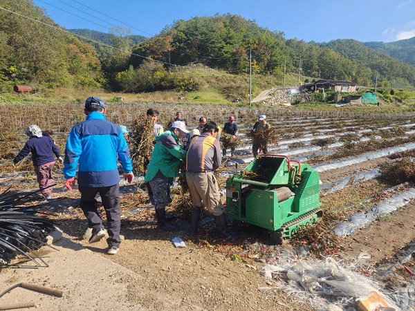 영농부산물 안전처리 지원사업  /사진제공=영양군