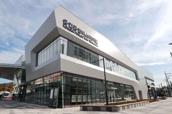 11월 1일부터 임시 운영 중인 공영버스터미널 /사진제공=용인시