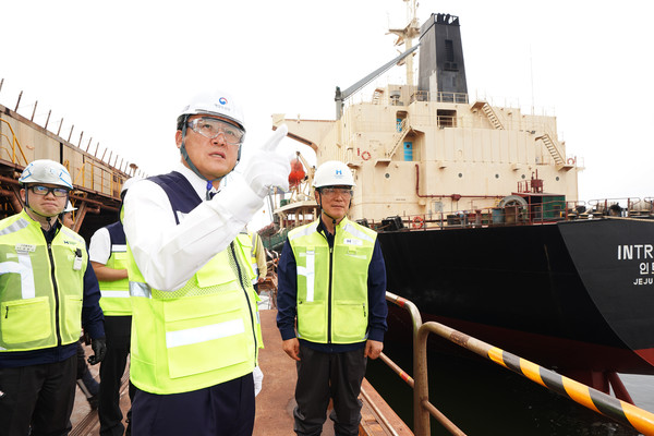 당진 현대제철부두 점검 /사진제공=해양수산부