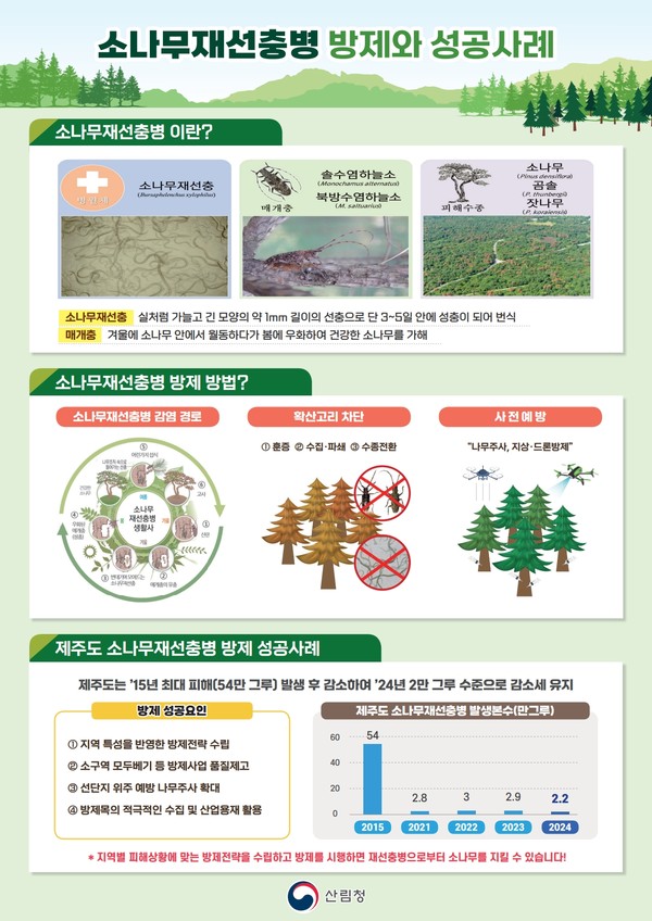 산림청이 제시한 소나무재선충병 방제 성공사례 /자료제공=산림청