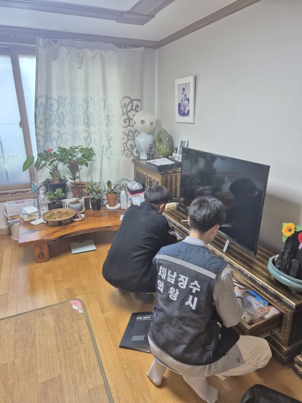  500만 원 이상 체납 중인 고액체납자에 대해서 가택수색 실시, 은닉재산 일부 확보  /사진제공=의왕시