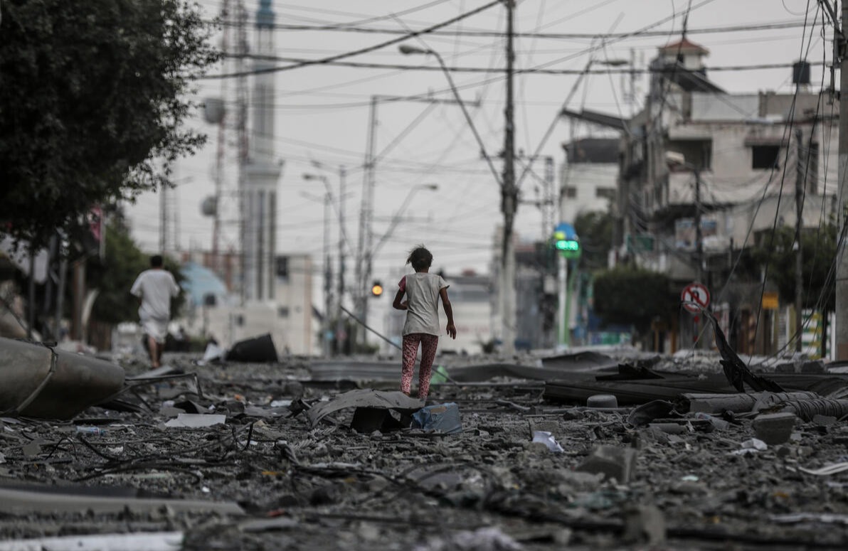 로켓 공격으로 폐허가 된 팔레스타인 가자지구 내 가자시티(Ali Jadallah_Anadolu Agency) /사진제공=세이브더칠드런