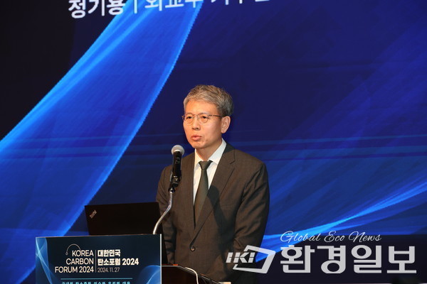 정기용 외교부 기후변화대사는 COP29 협상의 성과를 바탕으로 한국의 탄소중립 이행 전략과 국제 기후 리더십 강화를 강조했다. /사진=박준영 기자