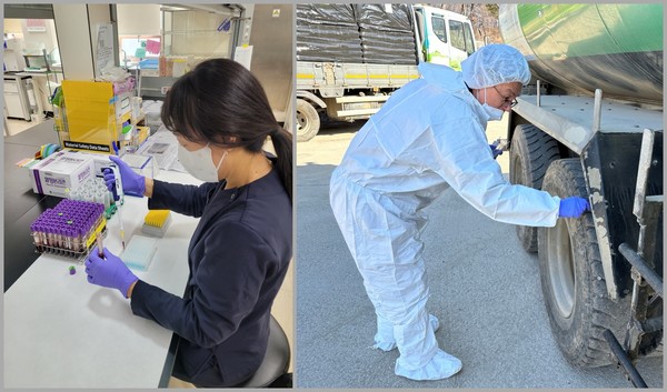 실험실 검사(왼쪽), 차량환경검사(오른쪽) /사진제공=경기도