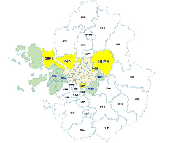 서울 외 지역 기후동행카드 이용 가능 도시철도 구간 /자료=서울시