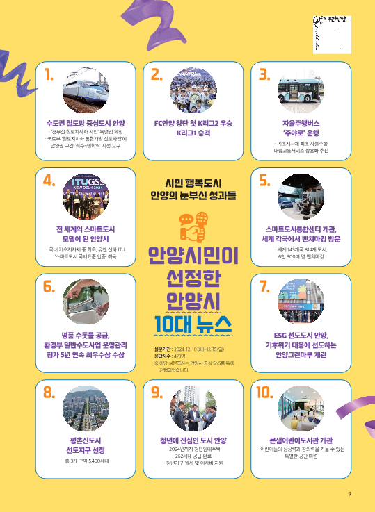 2024년 안양시 10대 뉴스 이미지. /사진제공=안양시