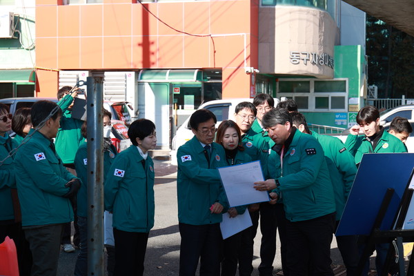 장동언 기상청장, 부산 재해 현장 방문 /사진제공=기상청
