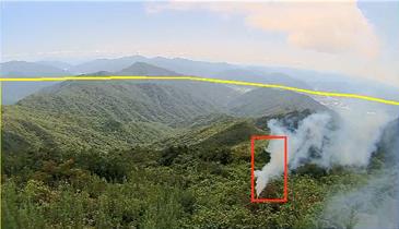 AI 연기감지(연막탄 감지시험) /사진제공=국립공원공단