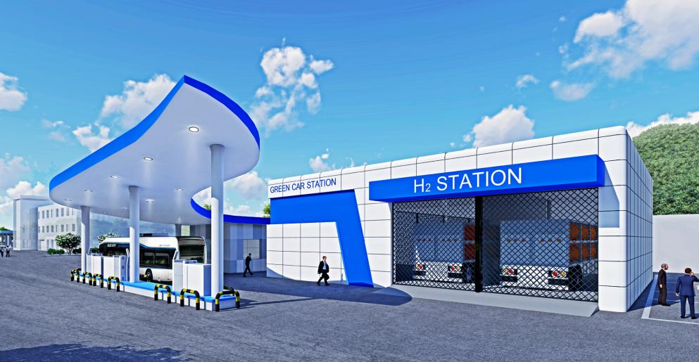 동부산공영차고지 수소버스 충전소 조감도 