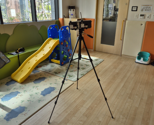 어린이집 보육실 실내공기질 농도 측정 모습 /사진제공=영등포구