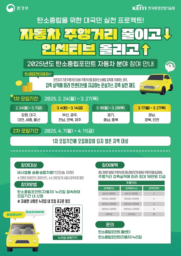 탄소중립포인트제도 자동차 분야 참여자 모집 홍보물 /사진제공=영덕군