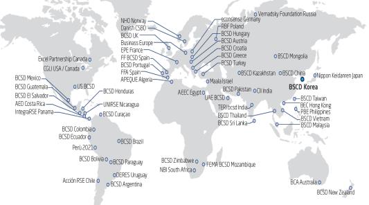 세계 65개국에서 지속가능발전기업협의회(BCSD) 활동 중이다. /자료=한국 KBCSD