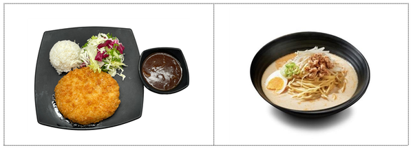 삼삼한 데이 행사에서 선보인 삼삼메뉴 삼삼소스 돈가스와 삼삼한 탄탄면 / 사진제공=식품의약품안전처