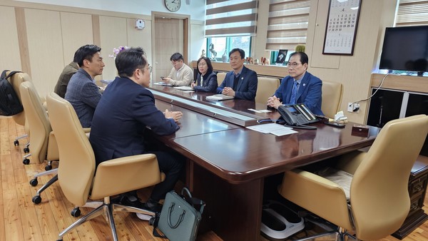 해조류 블루카본 국제인증 및 탄소배출권 거래제 구축 관련 업무협의 현장 /사진제공=해양환경공단