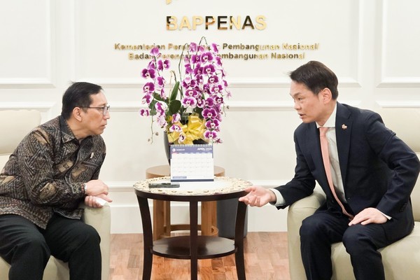 이병화 차관-인니 국가개발기획부 페브리안 알피얀토 루디야르 차관 양자면담(2025.4.9, 자카르타) /사진=환경부