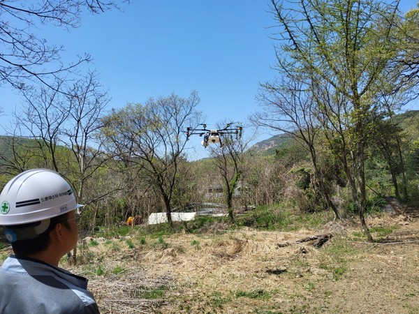 산불방지 드론 활동 /사진제공=안양시