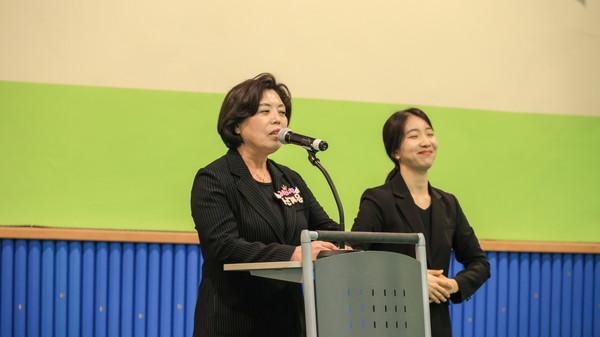 제45회 과천시 장애인의 날 기념식에서의 신계용 과천시장 /사진제공=과천시