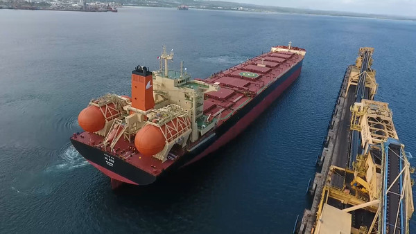 정부 친환경 선박 전환 지원으로 건조한 에이치라인의 LNG추진 벌크선HL ECO호 /사진=해양수산부