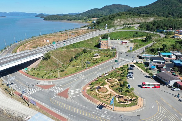  기후 대응 도시 숲 조성지 군외면 원동교차로 /사진제공=완도군