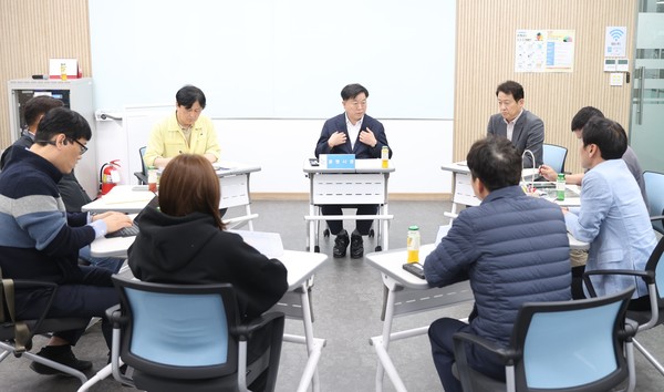 광명시, 신안산선 공사현장 붕괴 사고 피해 보상 촉구 간담회 개최 /사진제공=광명시