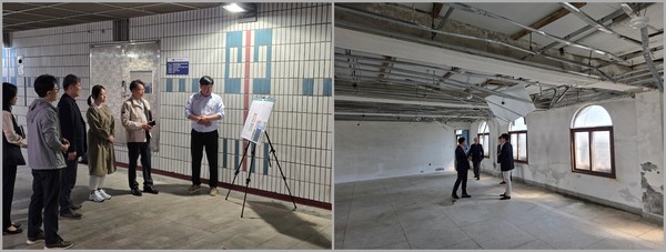 고양 지하보도(왼쪽)와 용인 공장건물 내부 /사진제공=경기도