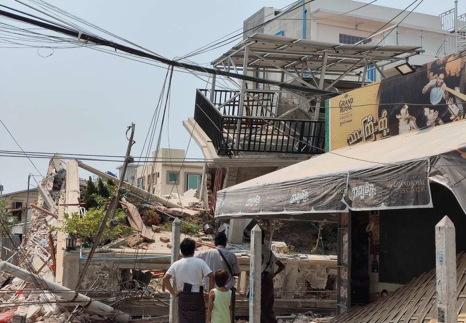 지난 3월 28일 발생한 미얀마 대지진으로 붕괴된 건물 /사진=국제구조위원회