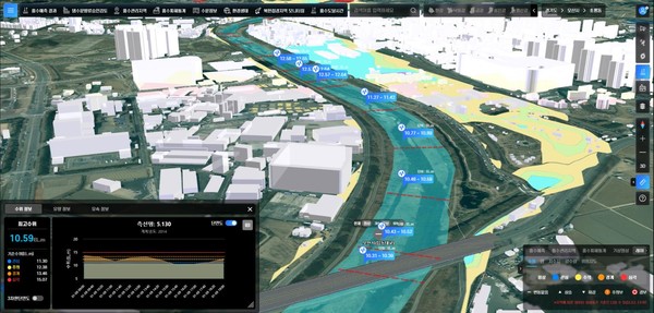 디지털트윈 홍수 예측 /자료제공=환경부