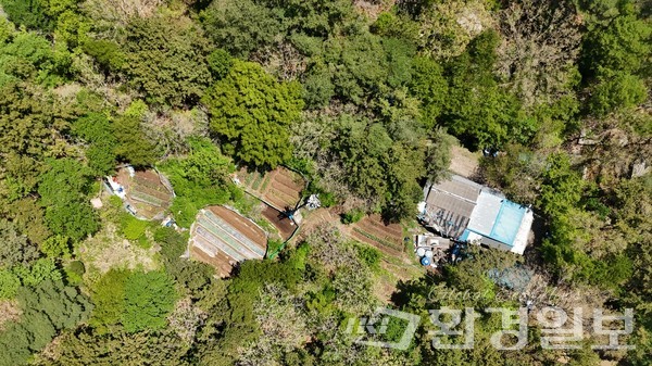 드론으로 촬영한 부산 북구 남문길 26 지역 /사진=이왕용 기자 