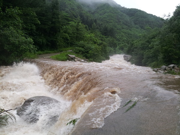 돌발홍수는 단시간 집중호우로 산간 계곡에 물이 급격하게 불어나 지대가 낮은 지역이 빠른 시간에 침수되는 현상이다. /사진제공=국립산림과학원