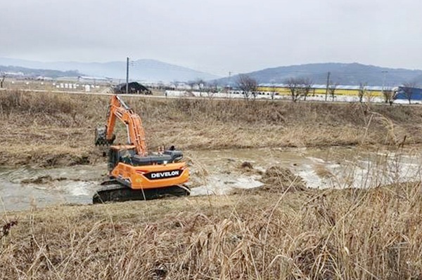 재해 대비 하천정비  /사진제공=청송군