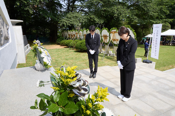 유진선 용인특례시의장 6일 제70회 현충일 추념식에 참석 /사진제공=용인특례시의회