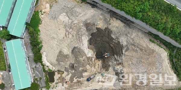 6월6일 찾아간 김해 대동면 덕산리 806-22번지 우량농지개량 허가 구역 불량토 성토 현장 /사진=이왕용 기자 