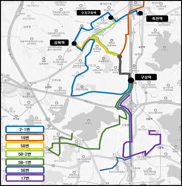 GTX 구성역 버스노선도 /자료제공=국토교통부