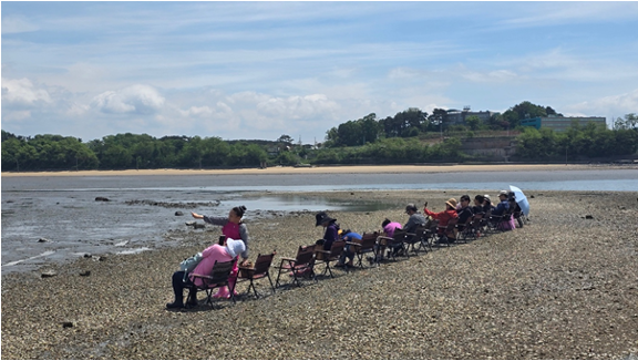 매향리 갯벌에서 조류 관찰 활동 /사진=윤다인 학생 기자