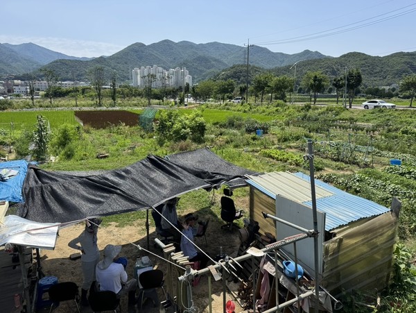 시 소주동행정복지센터는 고령자와 야외 영농업자 등 폭염 취약계층을 대상으로 예찰활동을 강화 중이라고 전했다. /사진제공=양산시